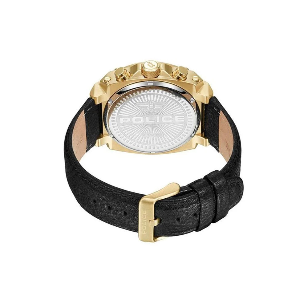 Police Black Leather Watch - Watches