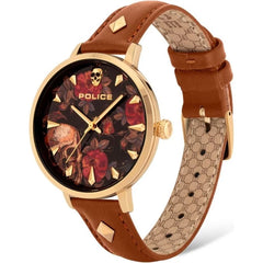Police Brown Leather Watch - Watches
