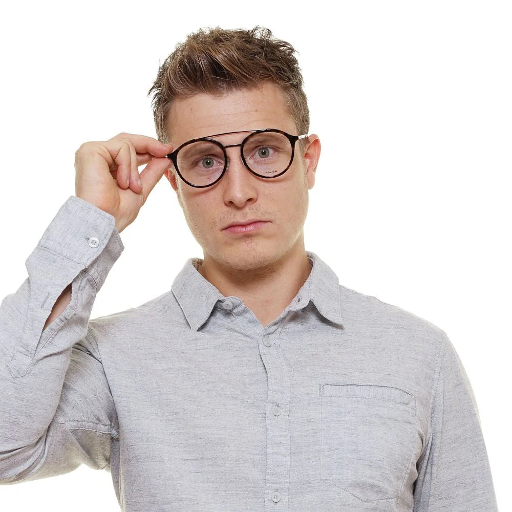 Police Brown Men Glasses Frame - Eyeglasses