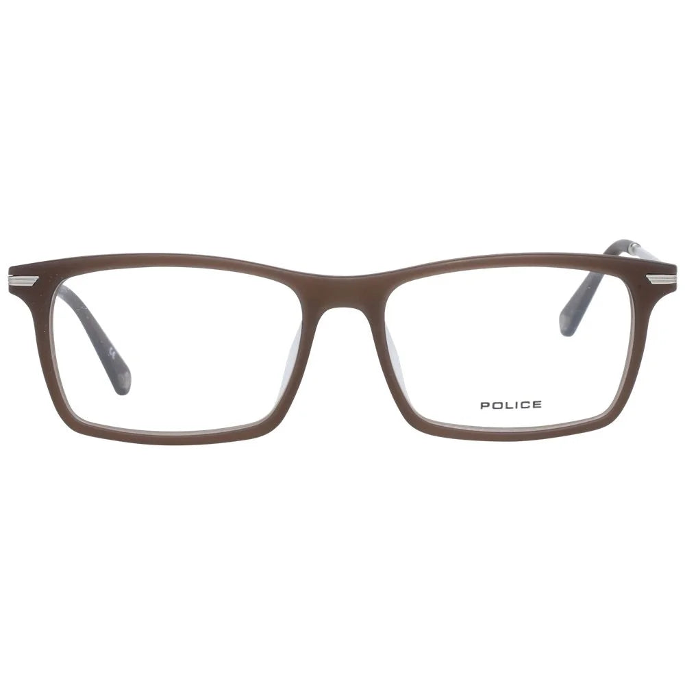 Police Brown Men Glasses Frame - Eyeglasses