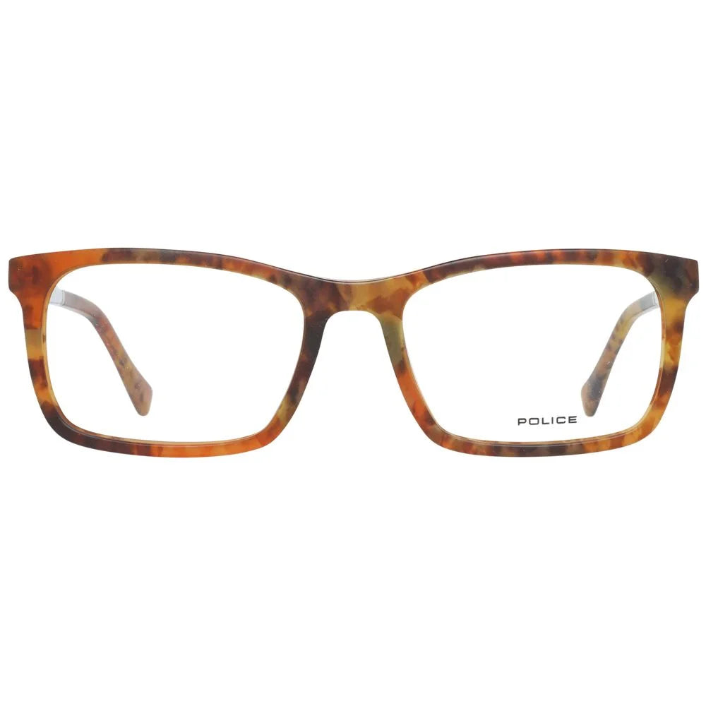 Police Brown Men Glasses Frame - Eyeglasses