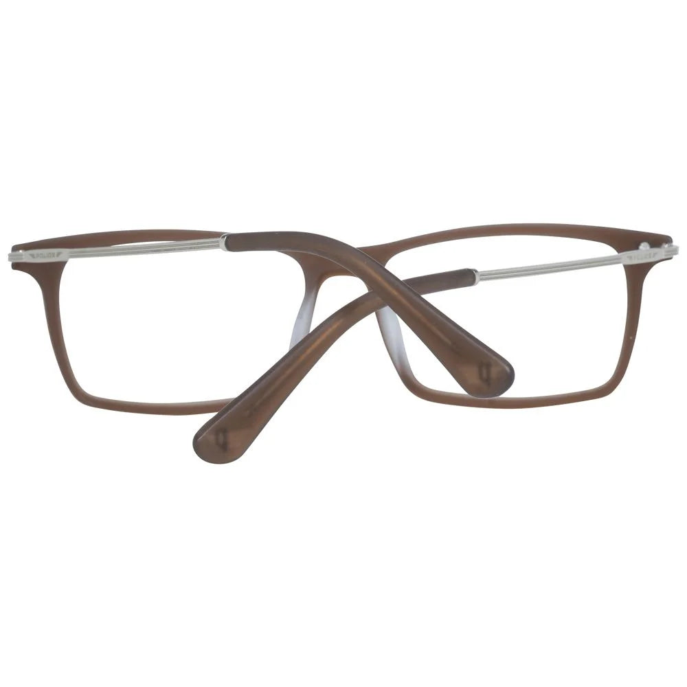 Police Brown Men Glasses Frame - Eyeglasses