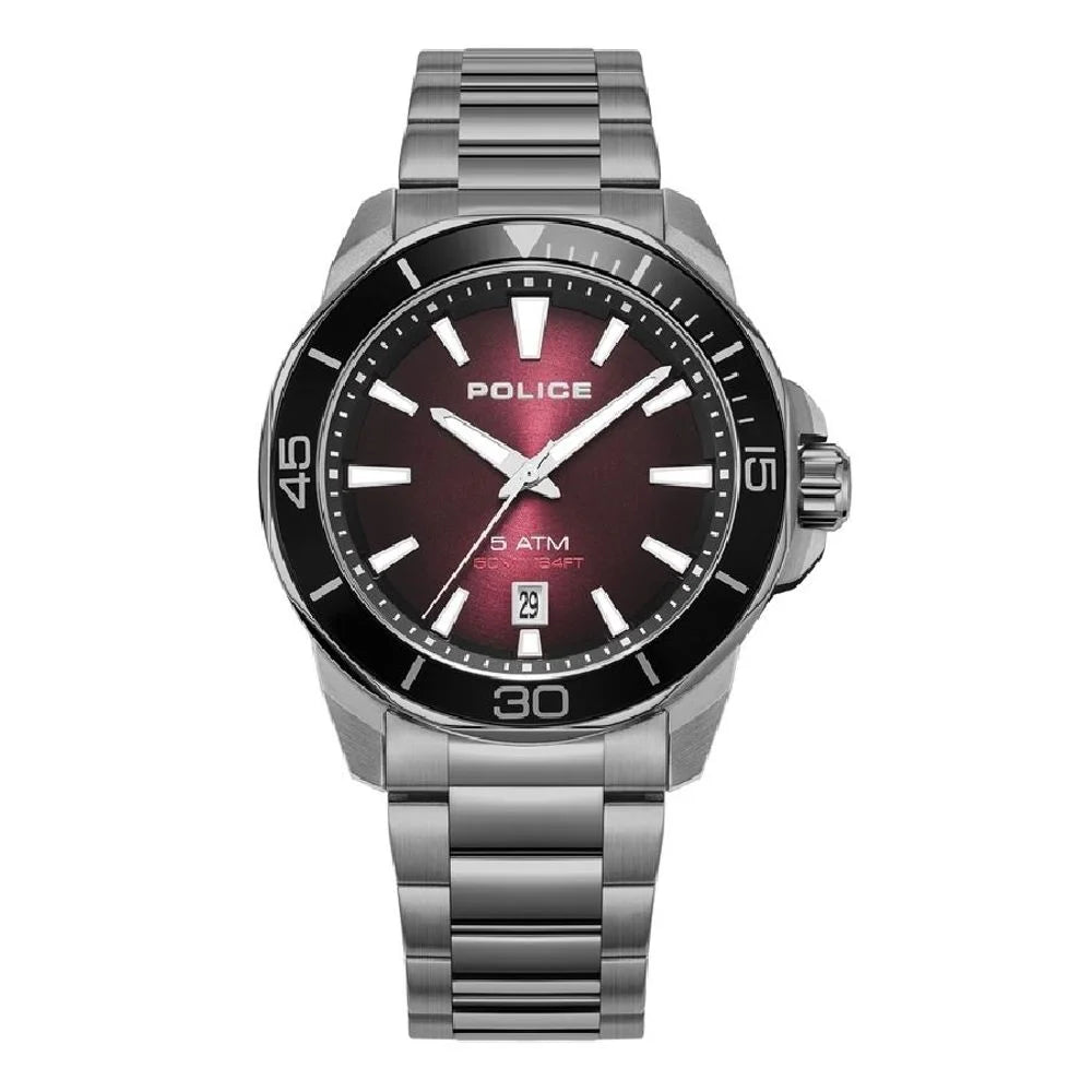 Police Gray Stainless Steel Watch