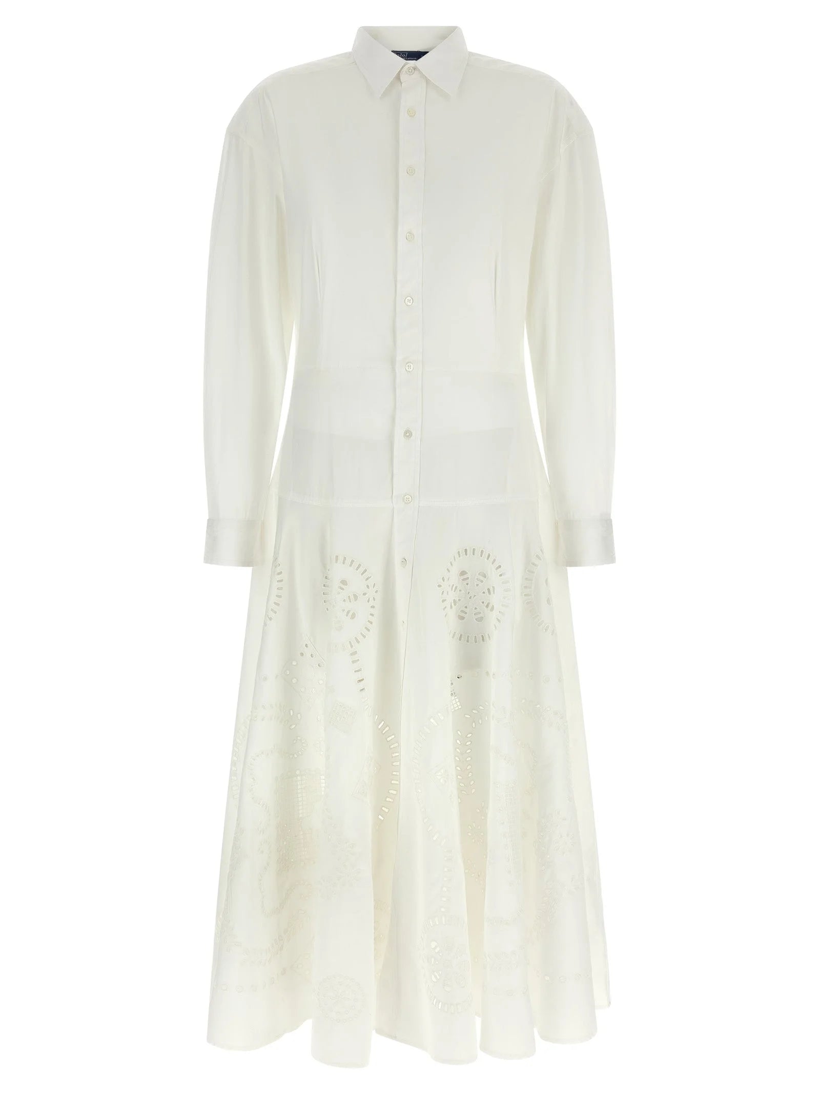 Polo Ralph Lauren White Cotton Midi Dress - 8