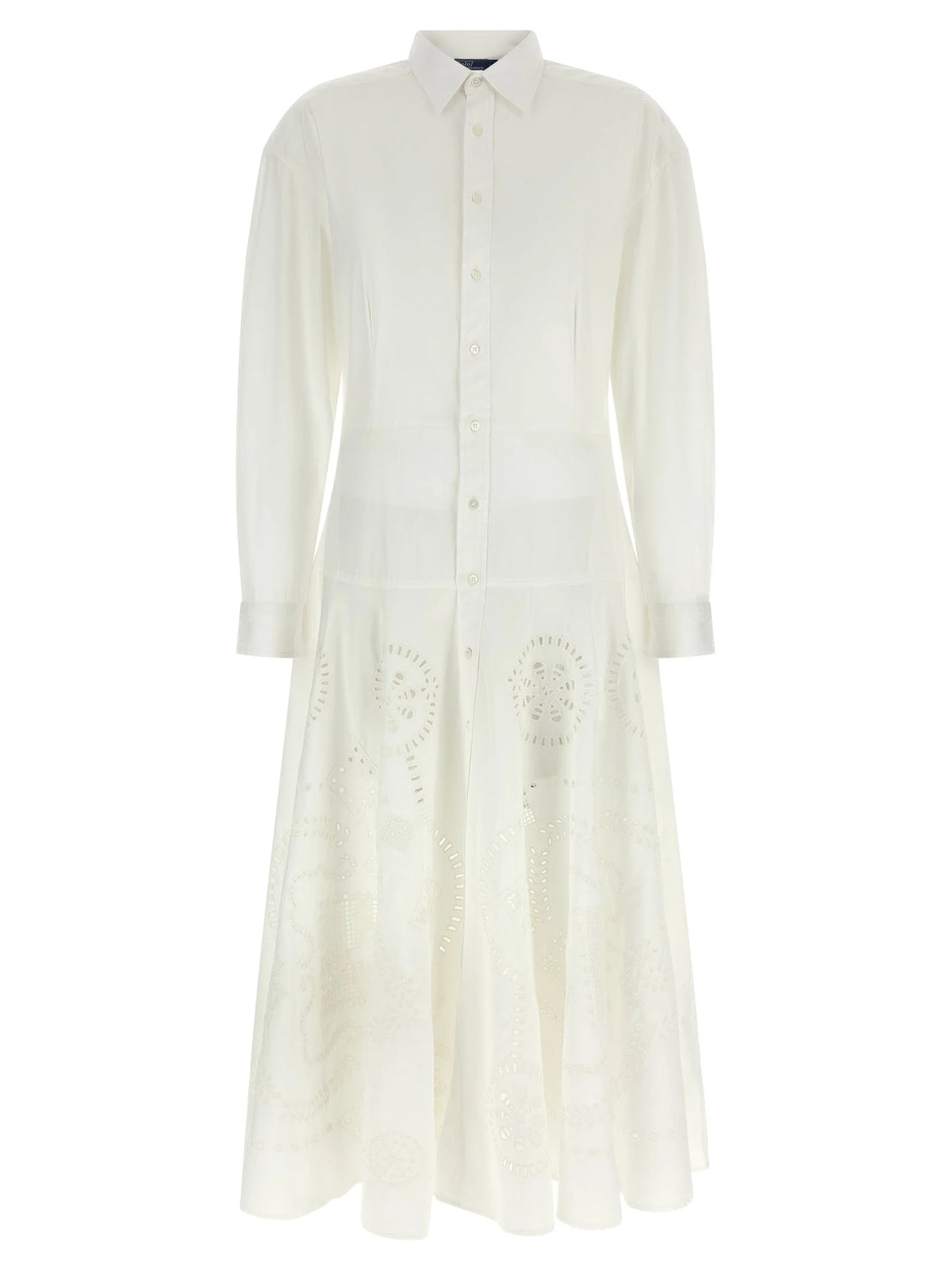 Polo Ralph Lauren White Cotton Midi Dress - 8