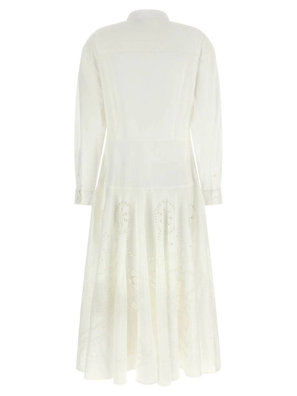 Polo Ralph Lauren White Cotton Midi Dress - 8