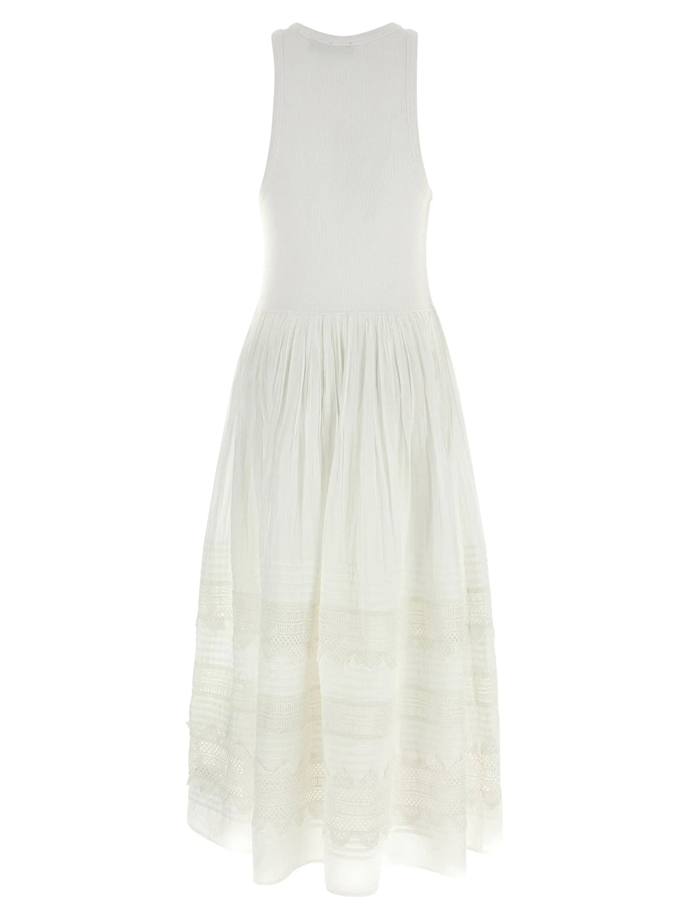 Polo Ralph Lauren White Cotton Midi Dress - XS