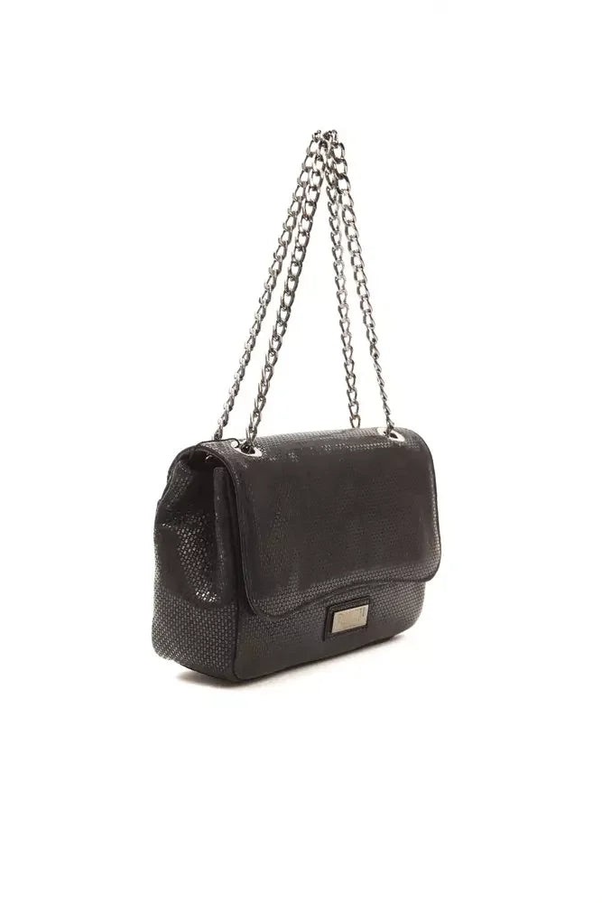 Pompei Donatella Black Leather Women Crossbody Bag - Cross Body Bags