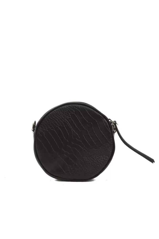 Pompei Donatella Black Leather Women Crossbody Bag - Cross Body Bags