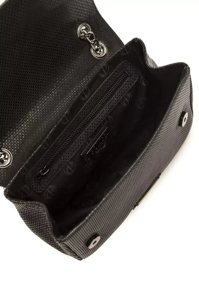 Pompei Donatella Black Leather Women Crossbody Bag - Cross Body Bags