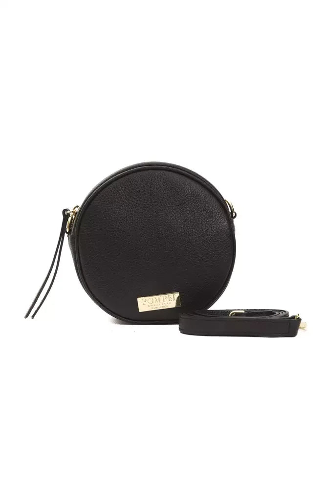 Pompei Donatella Black Leather Women Crossbody Bag - Cross Body Bags
