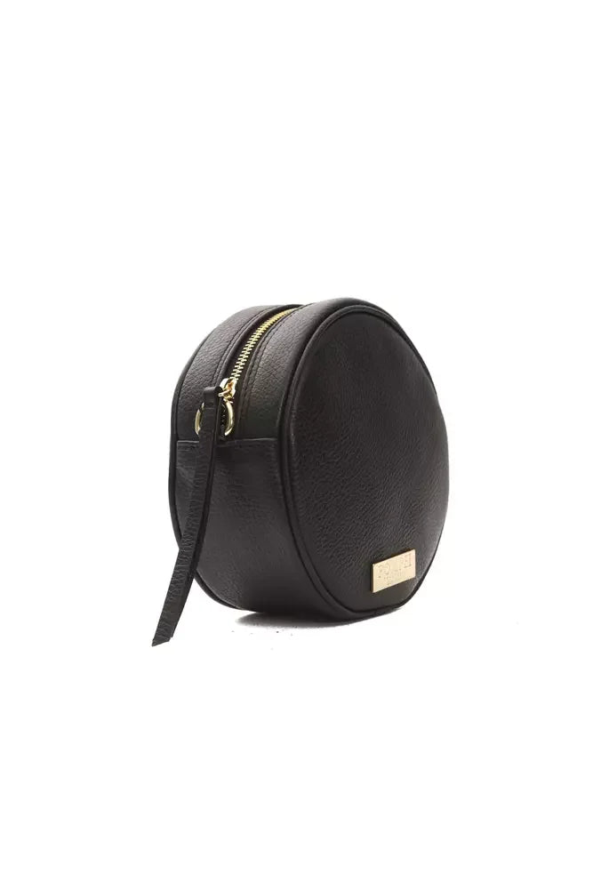 Pompei Donatella Black Leather Women Crossbody Bag - Cross Body Bags