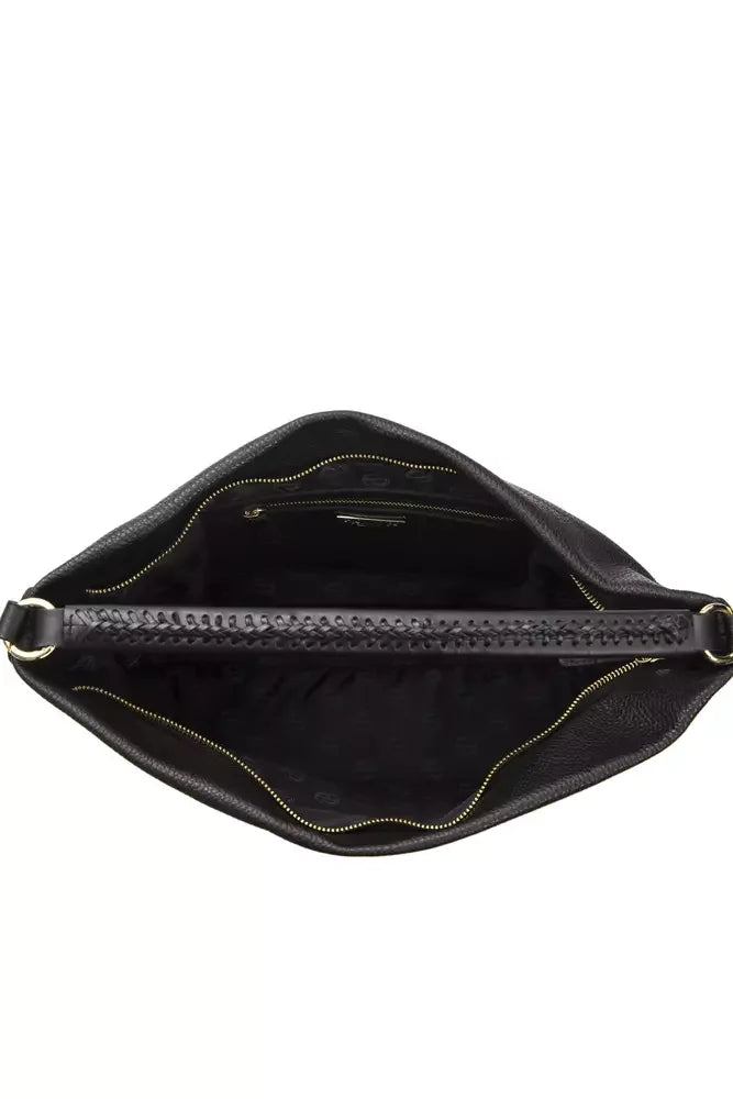 Pompei Donatella Black Leather Women Shoulder Bag - Shoulder Bags