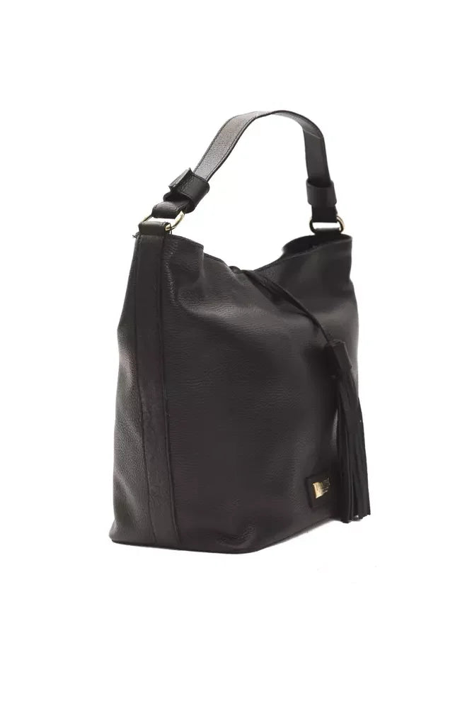Pompei Donatella Black Leather Women Shoulder Bag - Shoulder Bags
