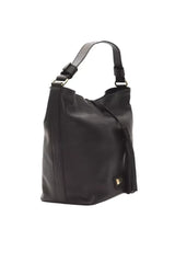 Pompei Donatella Black Leather Women Shoulder Bag - Shoulder Bags