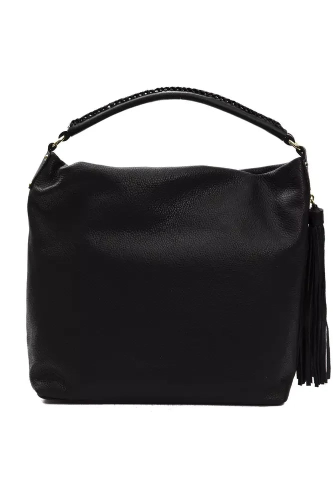 Pompei Donatella Black Leather Women Shoulder Bag - Shoulder Bags