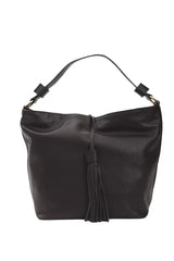 Pompei Donatella Black Leather Women Shoulder Bag - Shoulder Bags