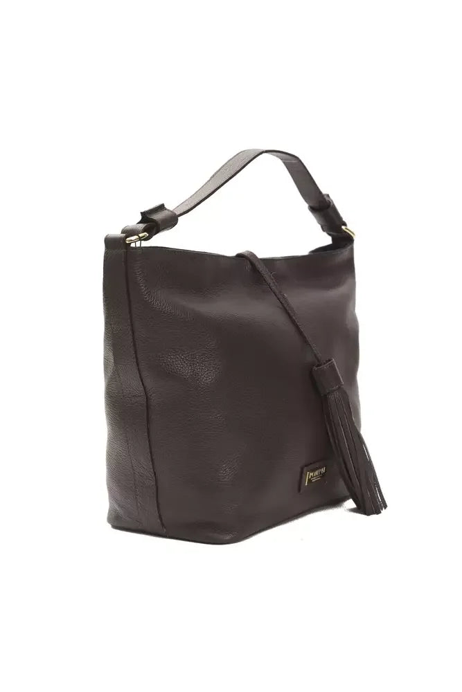 Pompei Donatella Brown Leather Women Shoulder Bag - Shoulder Bags