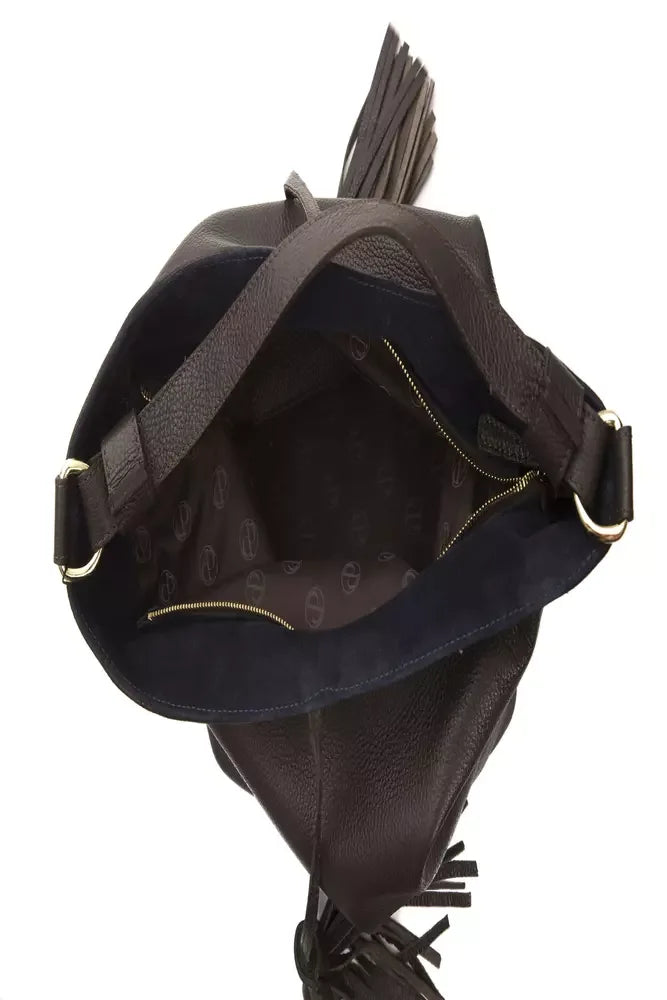 Pompei Donatella Brown Leather Women Shoulder Bag - Shoulder Bags