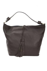 Pompei Donatella Brown Leather Women Shoulder Bag - Shoulder Bags