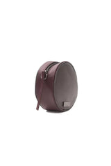 Pompei Donatella Chic Burgundy Small Oval Crossbody Bag - Cross Body Bags