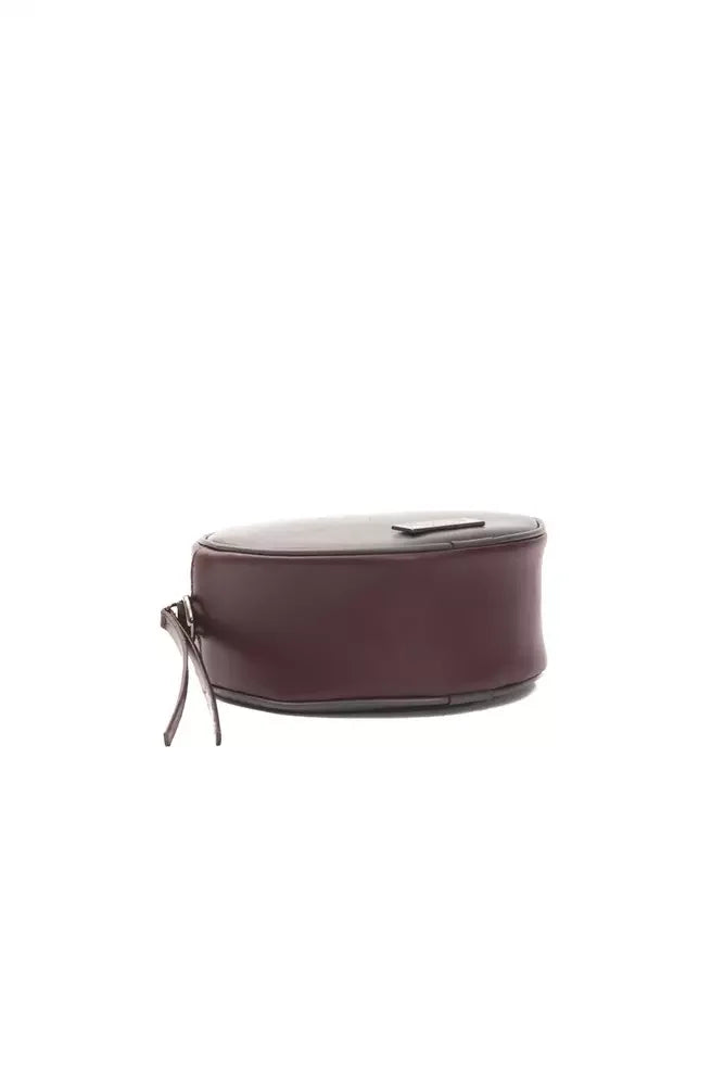 Pompei Donatella Chic Burgundy Small Oval Crossbody Bag - Cross Body Bags