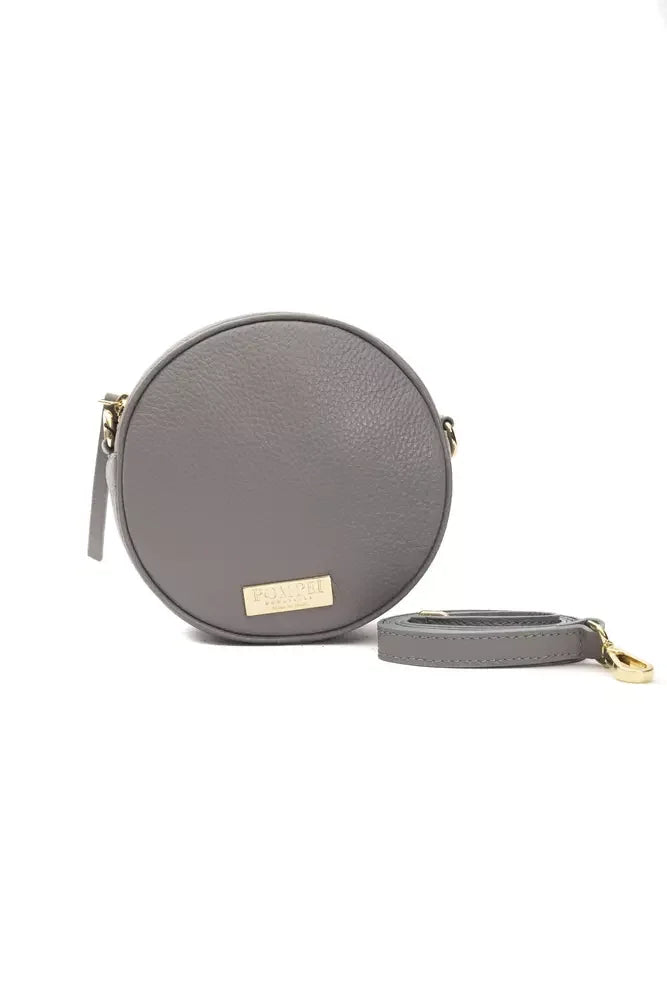 Pompei Donatella Gray Leather Women Crossbody Bag - Cross Body Bags