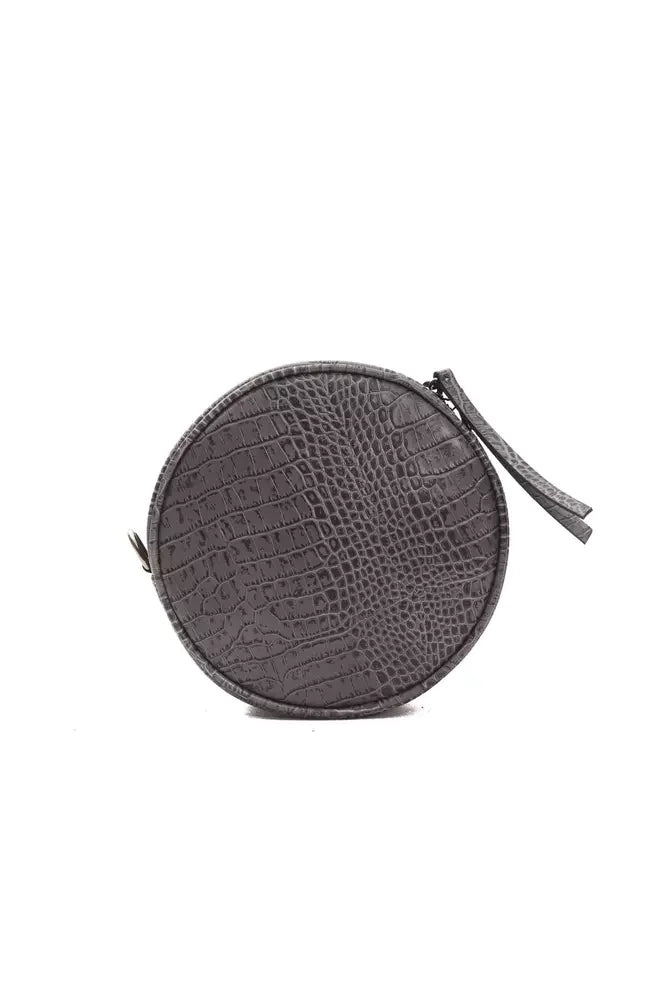 Pompei Donatella Gray Leather Women Crossbody Bag - Cross Body Bags