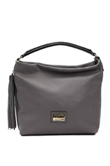 Pompei Donatella Gray Leather Women Shoulder Bag - Shoulder Bags