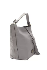 Pompei Donatella Gray Leather Women Shoulder Bag - Shoulder Bags