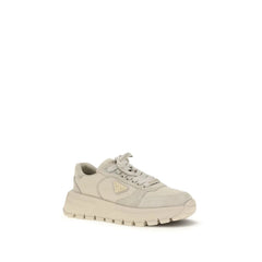Prada Beige Calf Leather Bos Taurus Athletic Sneakers - EU38/US8
