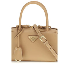 Prada Beige Calf Leather Bos Taurus Handbag