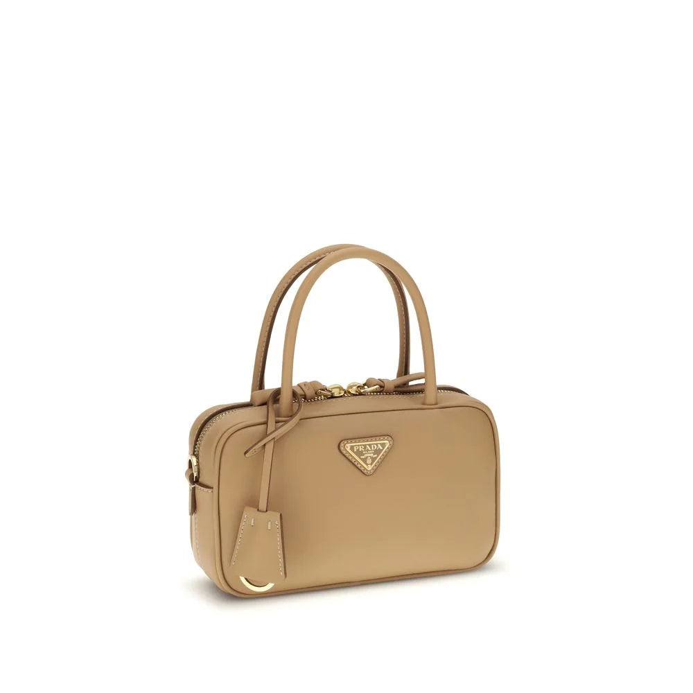 Prada Beige Calf Leather Bos Taurus Handbag
