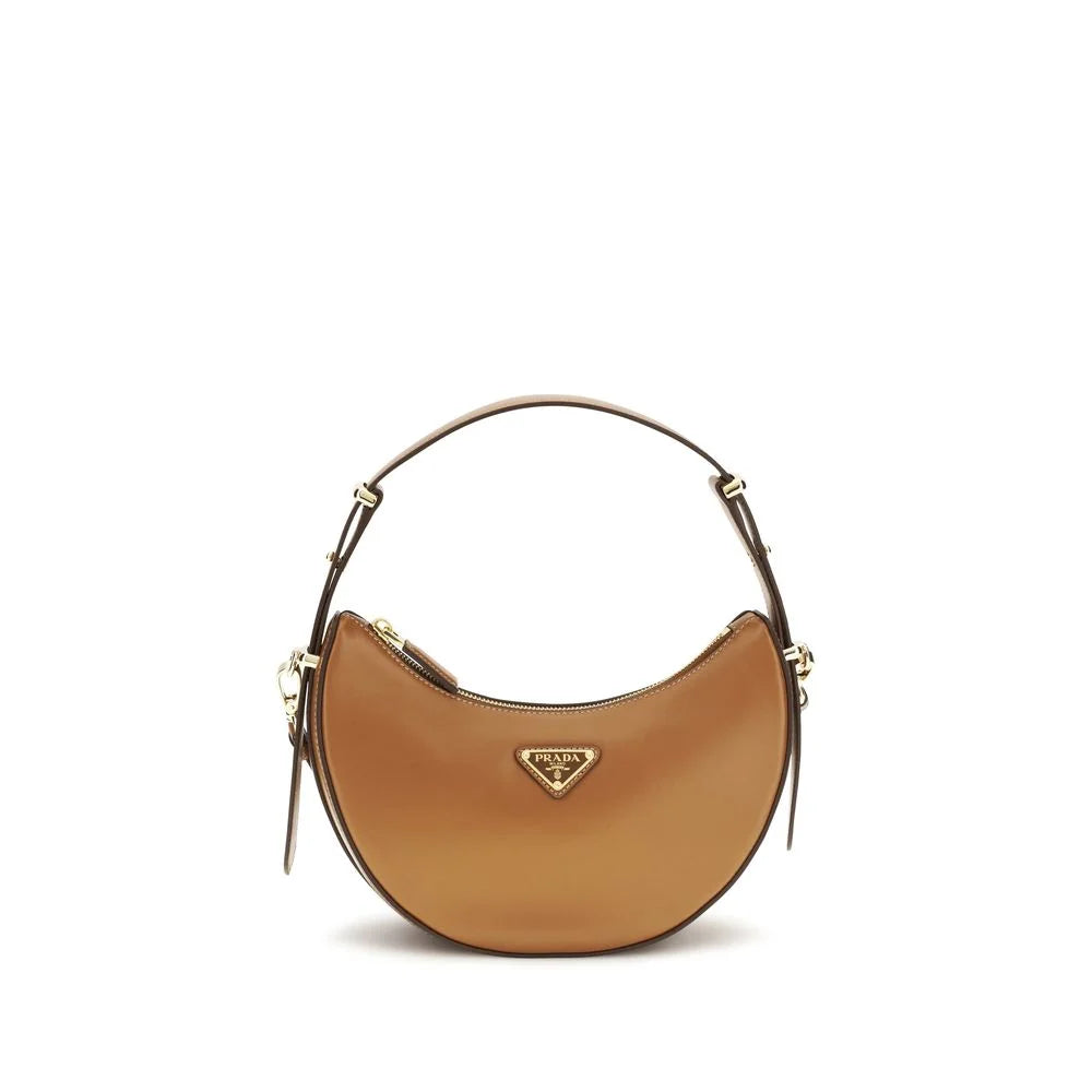 Bolso bandolera de ante de vaca beige de Prada