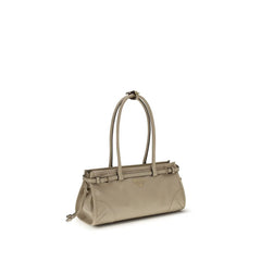 Prada Beige Calf Leather Bos Taurus Shoulder Bag