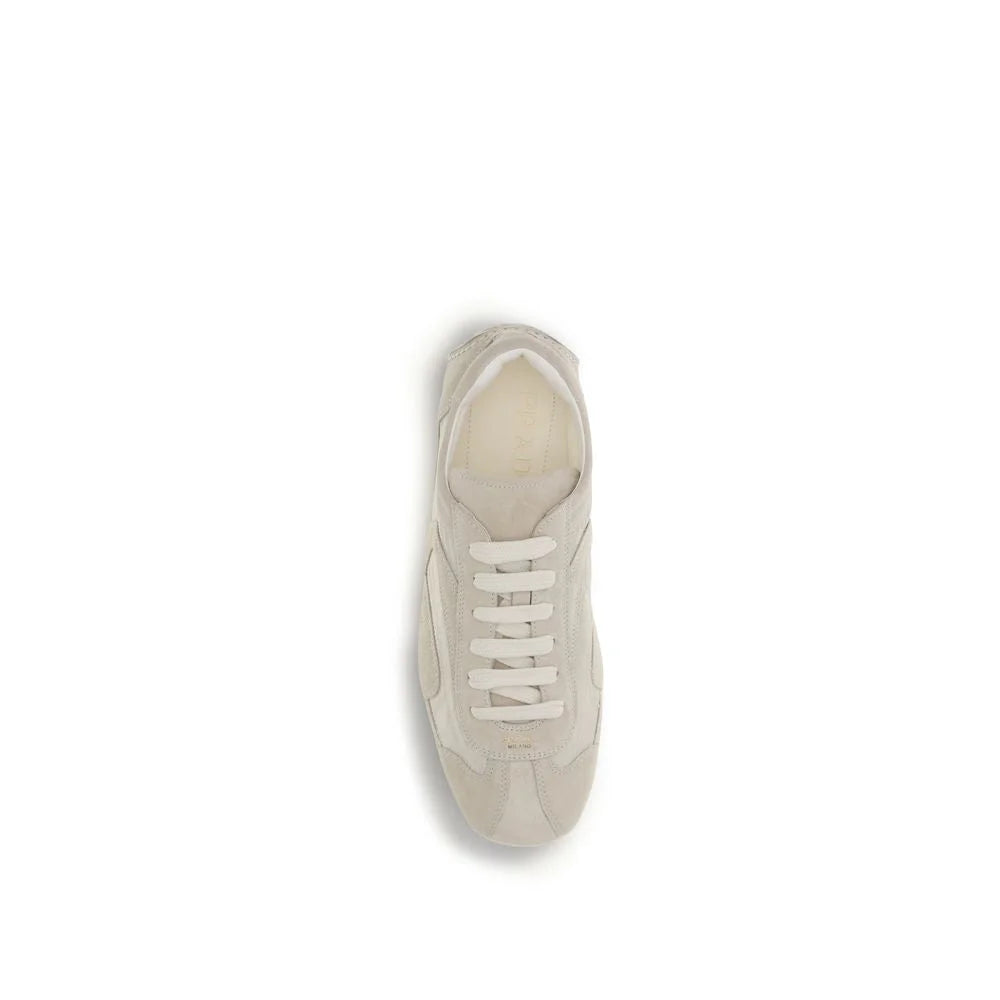 Sneakers Prada Bos Taurus em Pele Bege