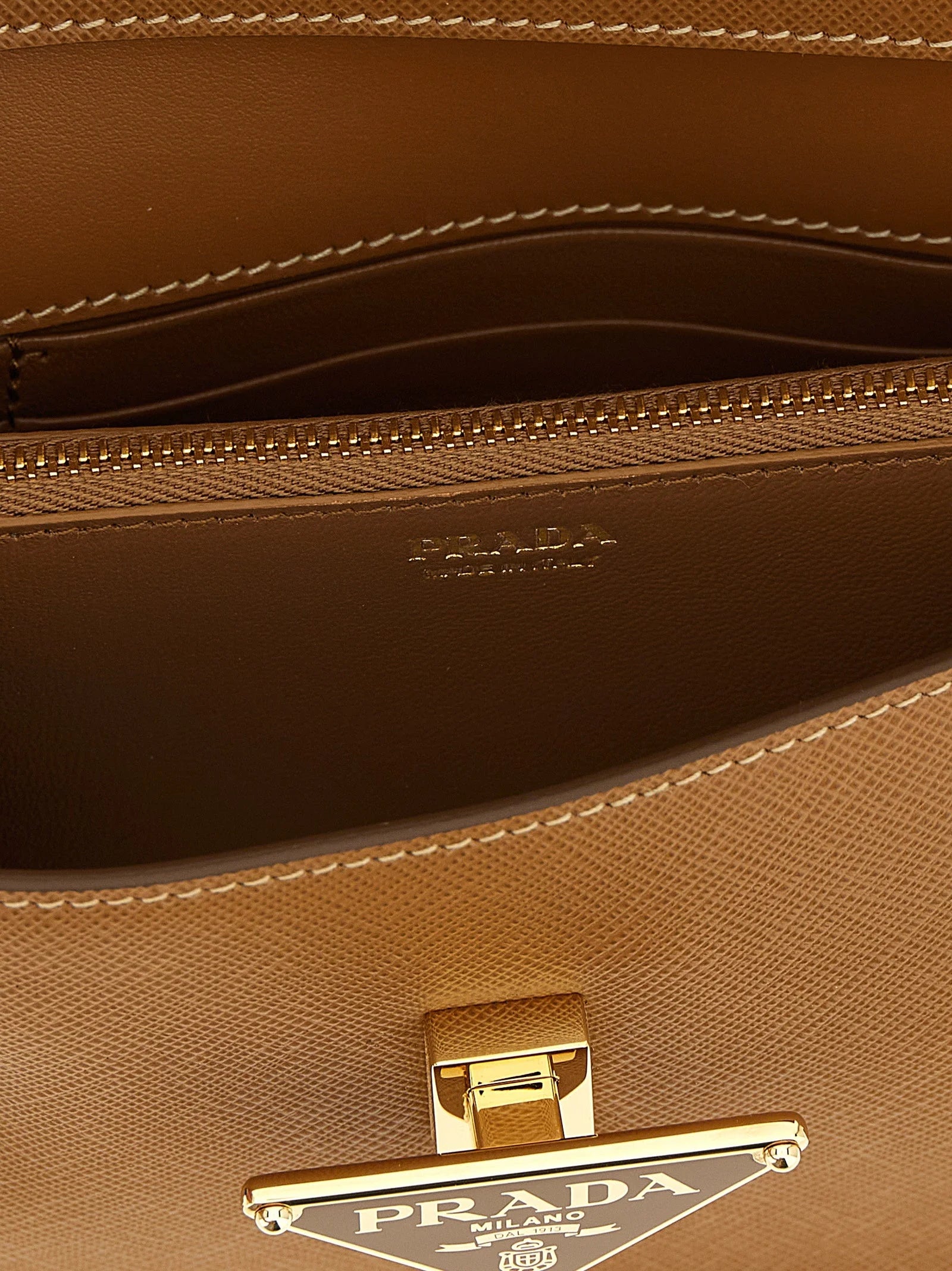 Prada Beige Calfskin Crossbody Bag