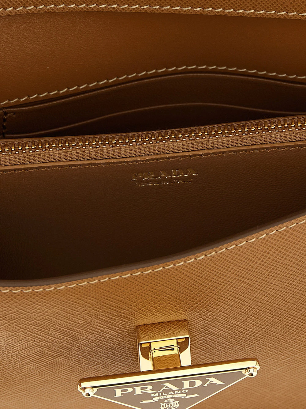 Prada Beige Calfskin Crossbody Bag