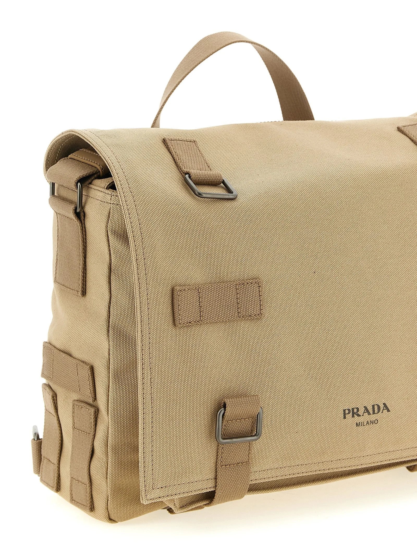 Prada Beige Cotton Crossbody Bag