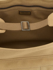 Prada Beige Cotton Crossbody Bag