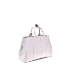 Prada Beige Cotton Shoulder Bag
