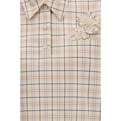 Prada Beige Fabric Pattern Shirt - IT42 | L