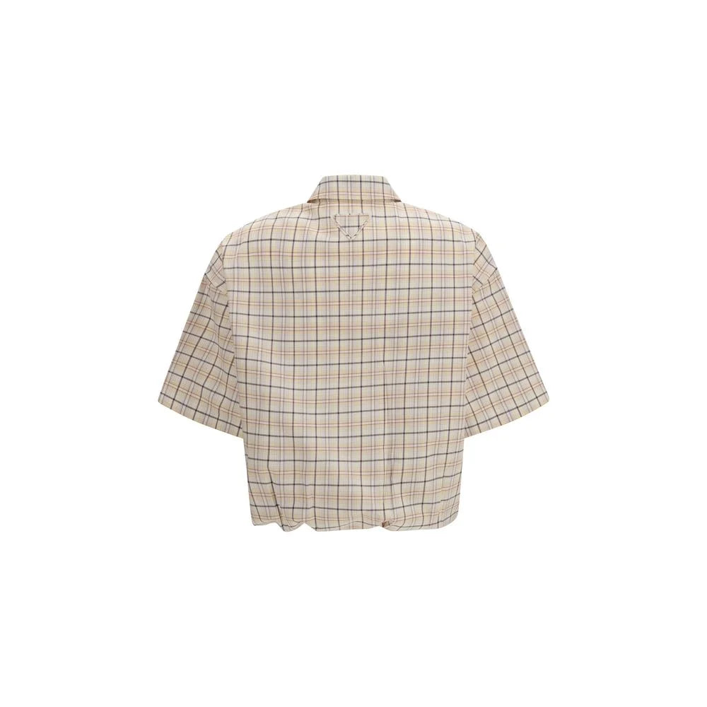 Prada Beige Fabric Pattern Shirt - IT42 | L