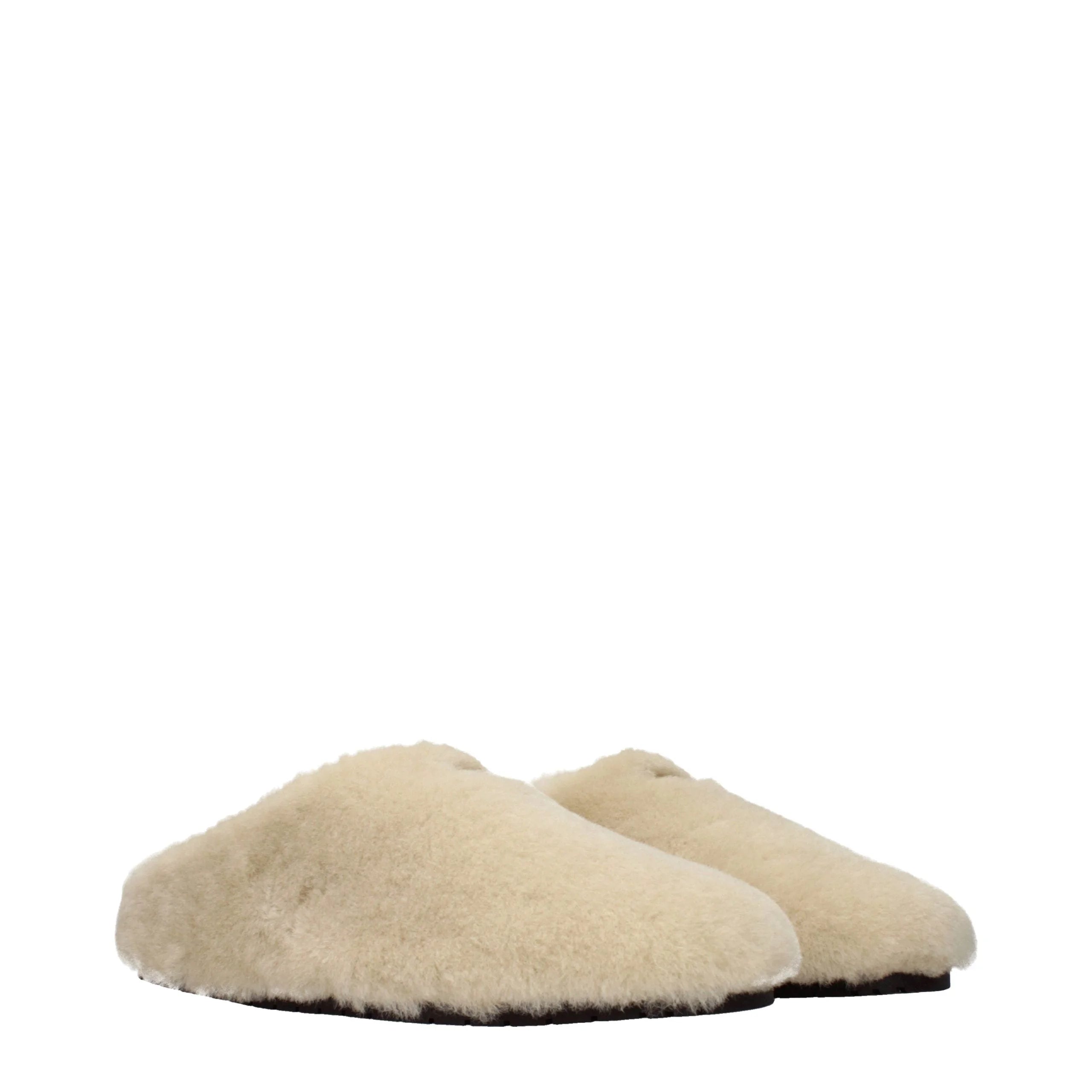 Prada Beige Fur Slippers - EU36/US6