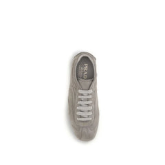Prada Beige Lamb Ovis Aries Aries Athletic Sneakers