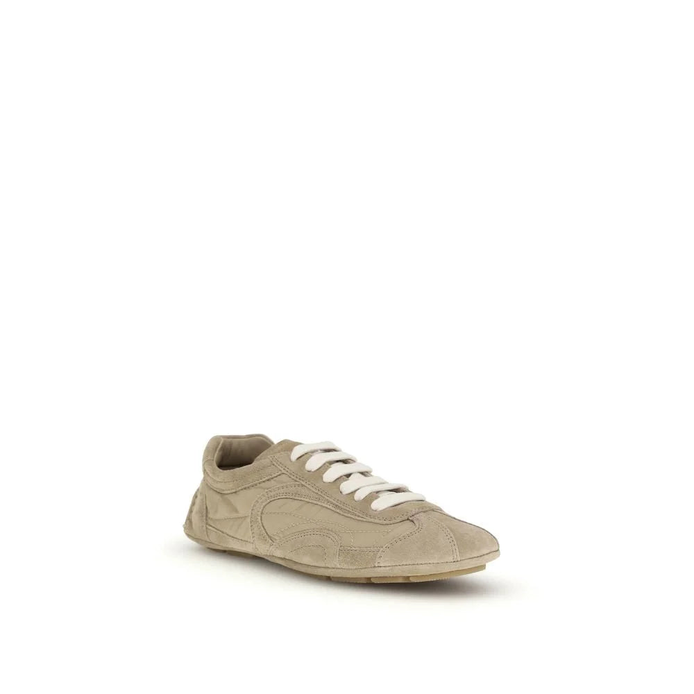 Prada Beige Lamb Ovis Aries Aries Athletic Sneakers - EU40/US10