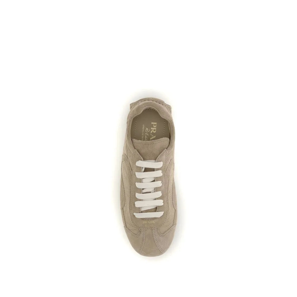 Prada Beige Lamb Ovis Aries Aries Athletic Sneakers - EU40/US10