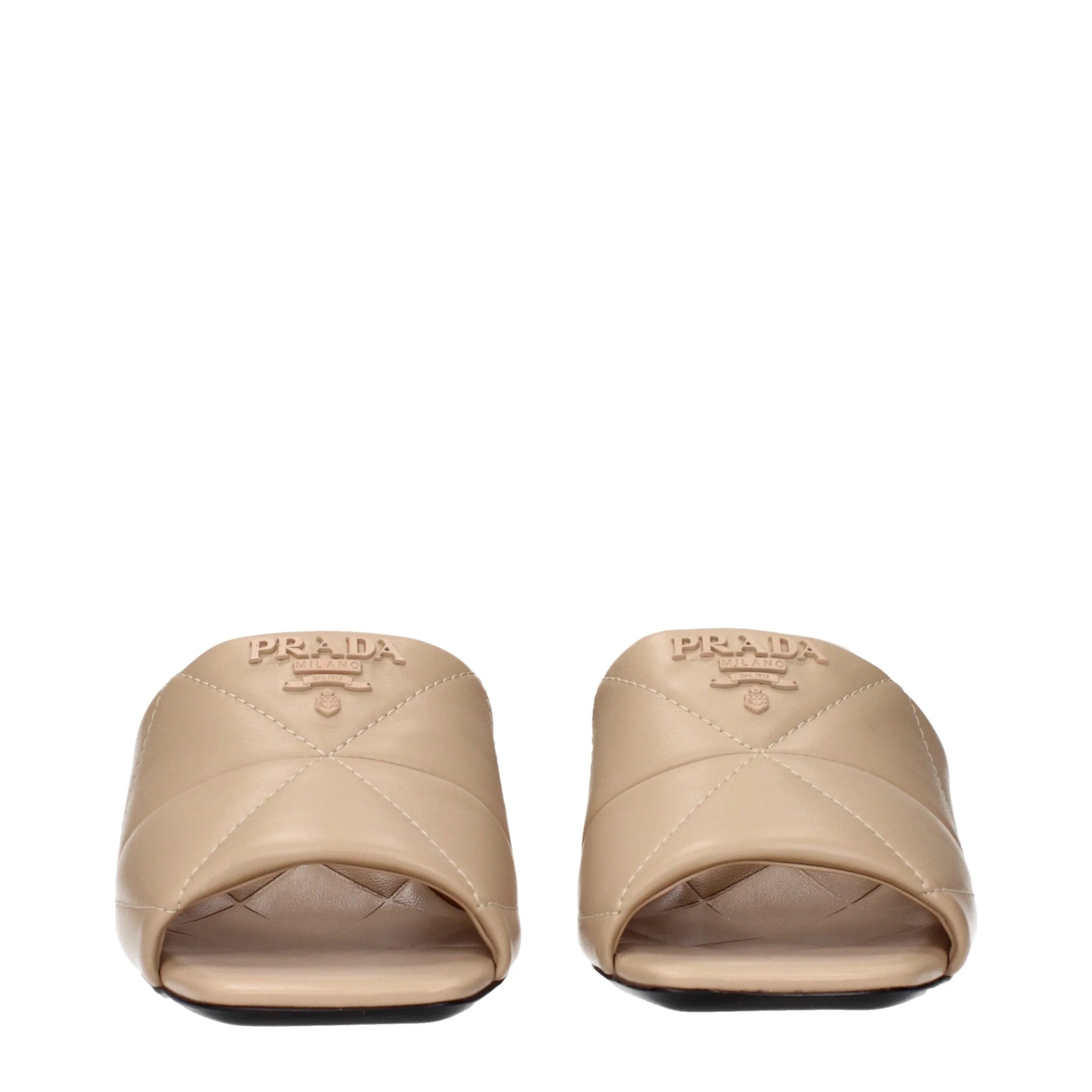 Prada Beige Leather Slippers Sandals - EU36/US6