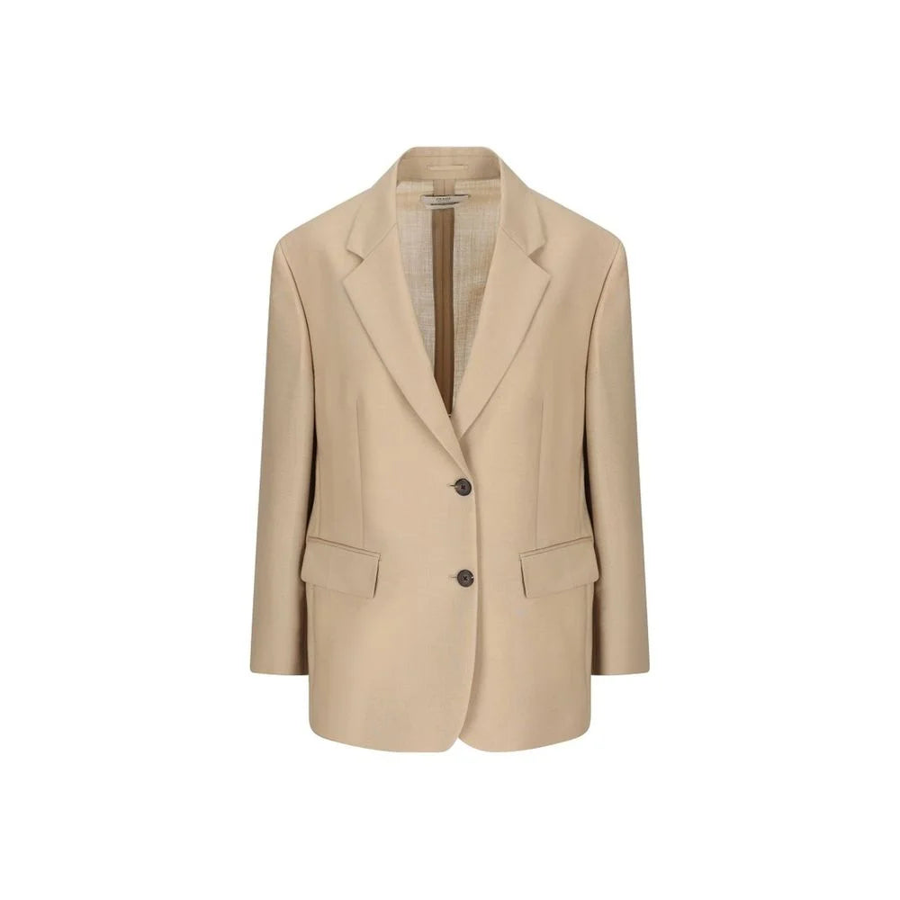 Blazer en mohair beige Prada