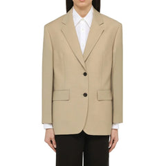 Blazer en mohair beige Prada